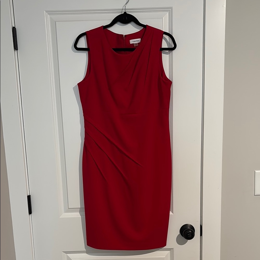 Calvin Klein sleeveless Red Cocktail Dress
